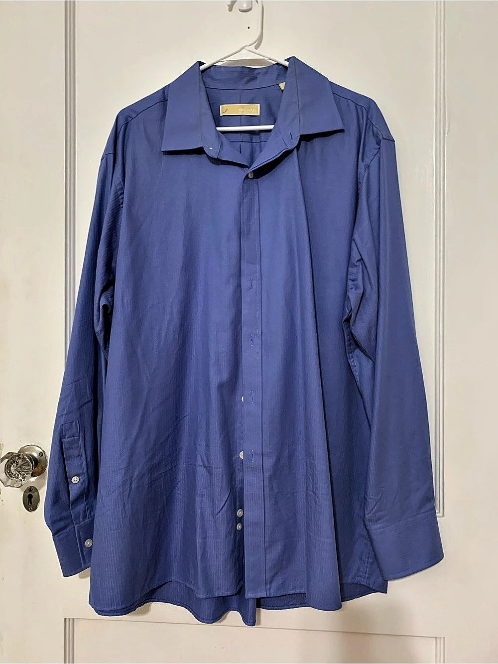 Michael Kors Blue Button Down Shirt Size 18 / 34/35